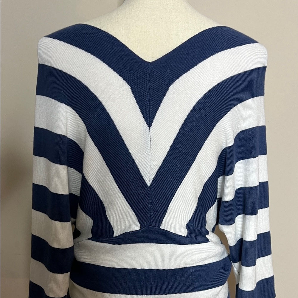 Truth by Republic Navy and White Striped Women's Sweater - Picture 7 of 8